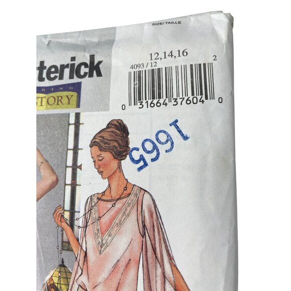 Butterick B4093 Pattern Downton Abbey 20s Size 12-14-16 Tunic Gown Girdle UNCUT - Picture 2 of 6